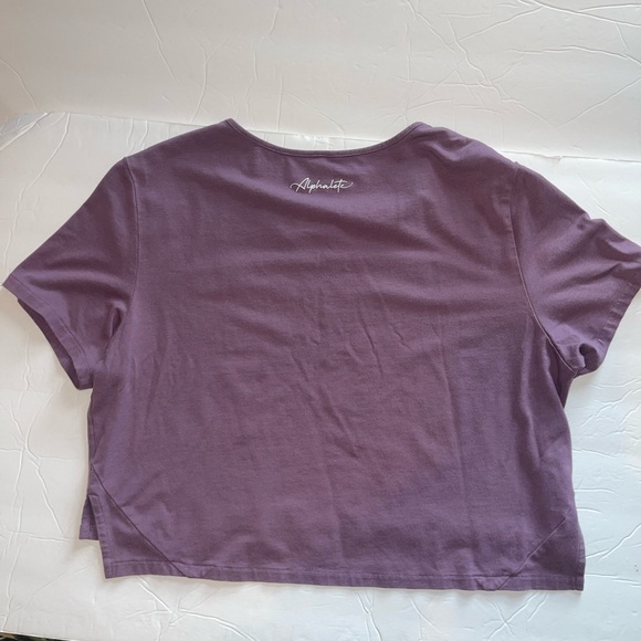 Alphalete XL Premium Viscose Hi-Low Crop Plum - Picture 2 of 3